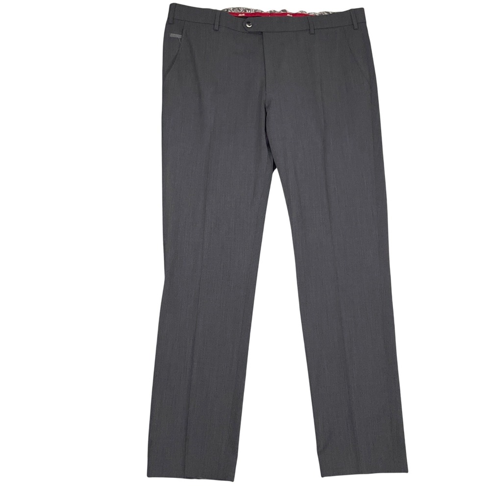 Meyer Bonn Trousers Mens 40W 33.5L Charcoal Contemporary Neutral Dress Pants